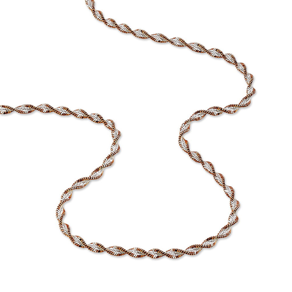 Collier Abie Torsade Argent Bicolore