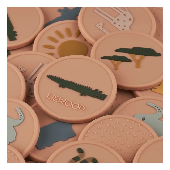 Liewood Jeu memory Easton en silicone | Vieux Rose