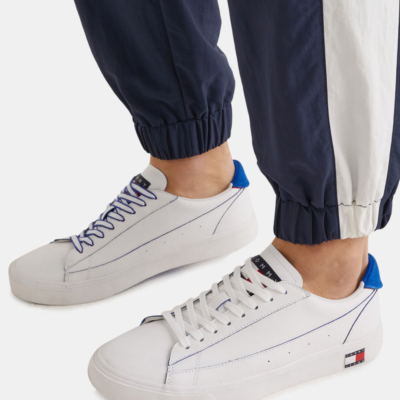Tommy Hilfiger Baskets en Cuir Varsity blanches