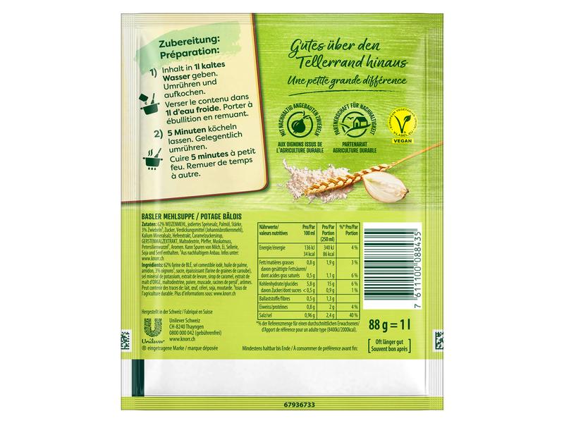 Knorr Basler Mehlsuppe 4 Portionen Fertigmischung für Basler Mehlsuppe