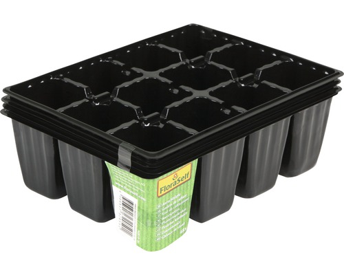 FloraSelf Nen zaailingpotten 18x14x5 cm, 4 planttrays x 12 plantopties = 48 zaailingpotten