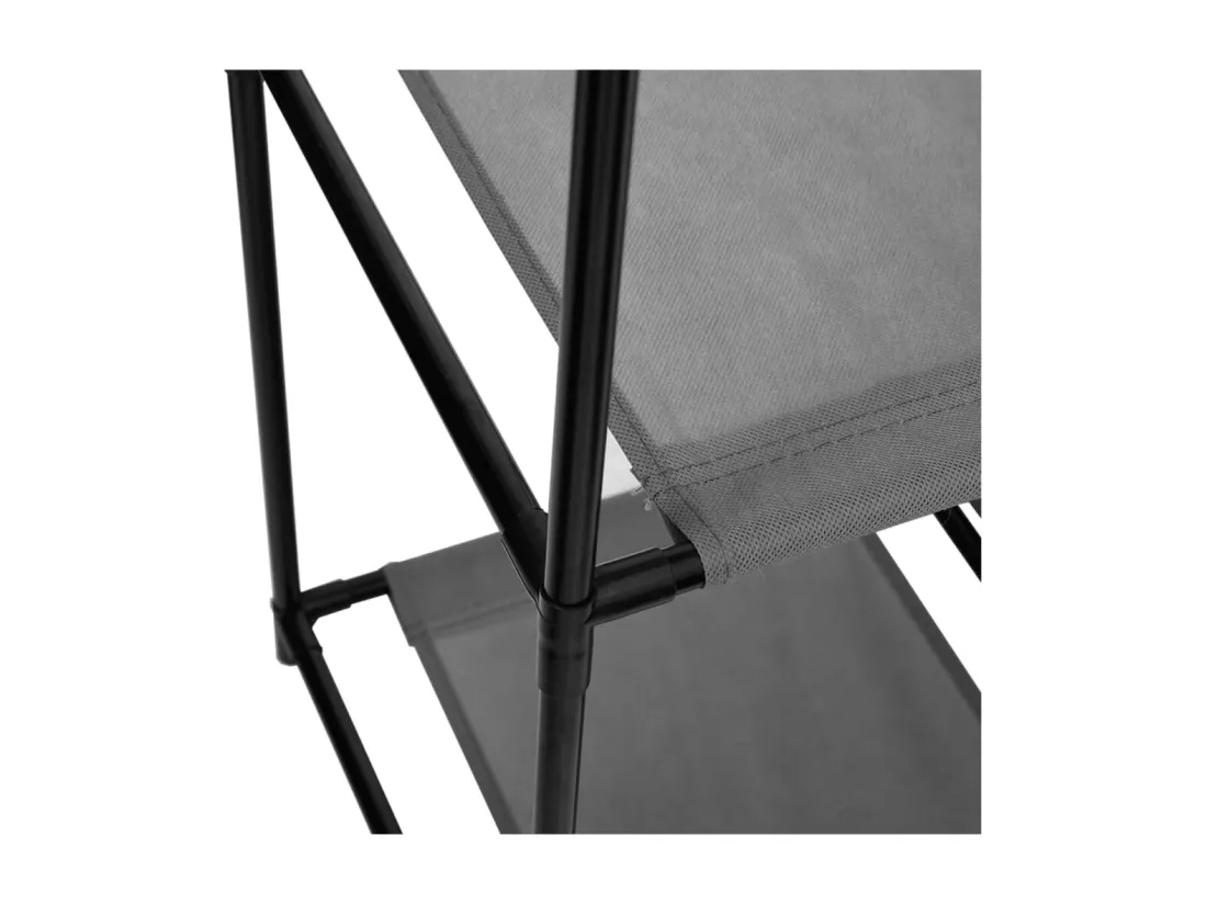 Armoire de rangement 4 paniers en tissu Gris 63x30x71 cm Acier