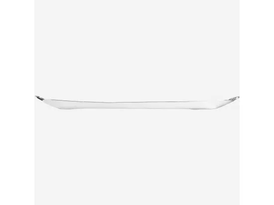 HABITAT - Plateau rectangulaire en inox - 60 x 28 cm - Argent - Hammered
