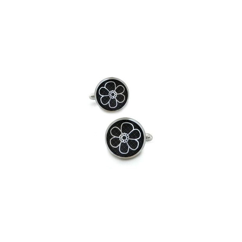 Boutons de manchette, Florence Black. Emaillé