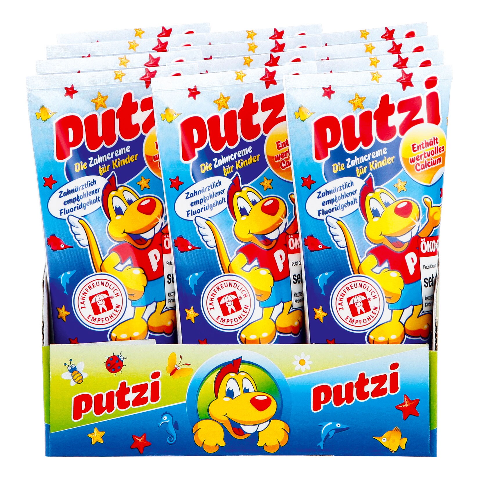 Putzi Kinder-Zahncreme Calcium 50 ml, 12er Pack