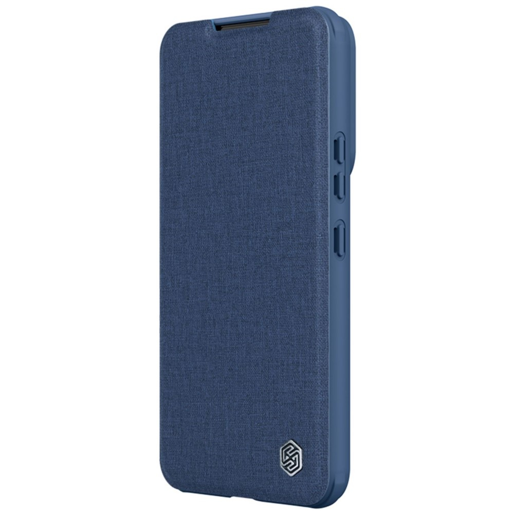 Samsung Galaxy S23 5G Leder Tasche Cam-Slider Kameraschutz - Blau