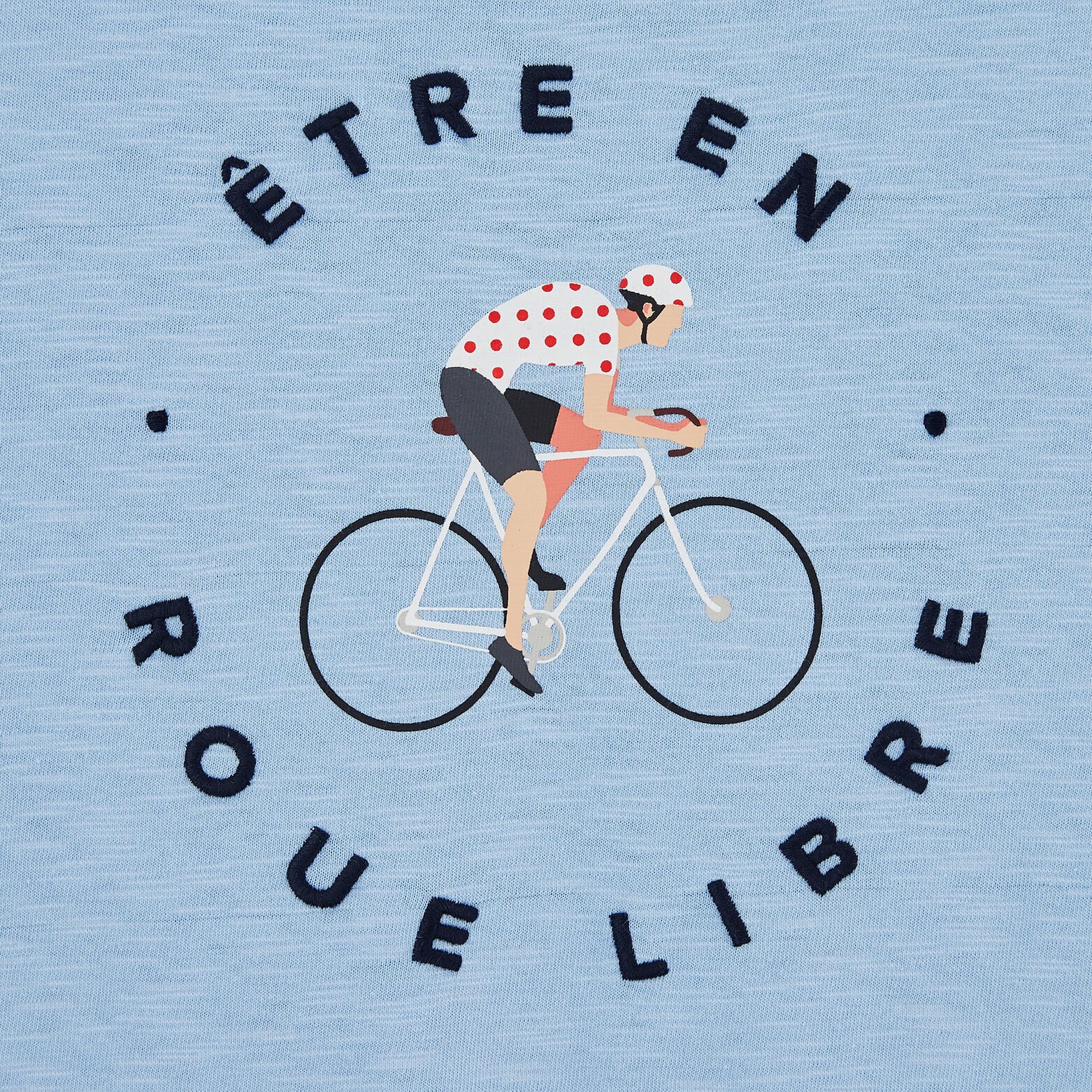 Tee shirt col rond imprimé licence Tour de France Bleu moyen