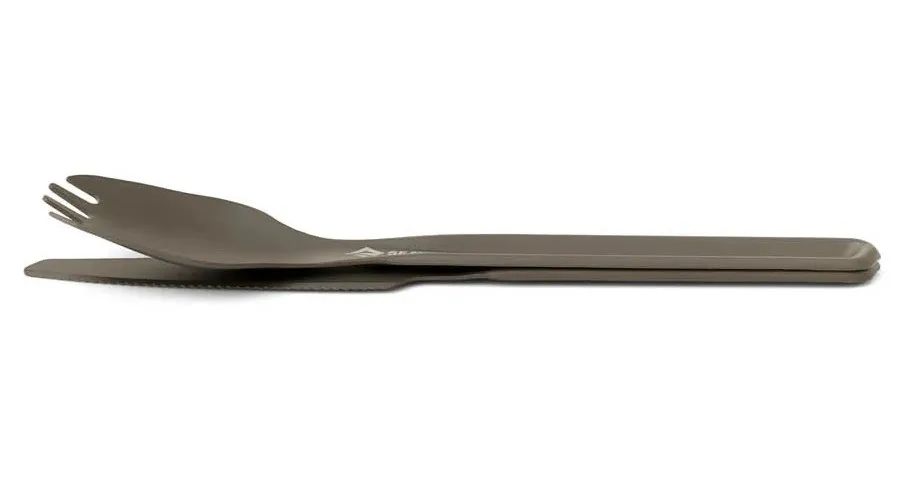 Sea To Summit Frontier Ul Cutlery Set 2pc Spork And Knife Aluminium