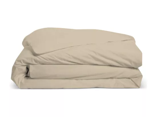 Housse de couette unie 100% Percale de coton - Lin - 240x260cm