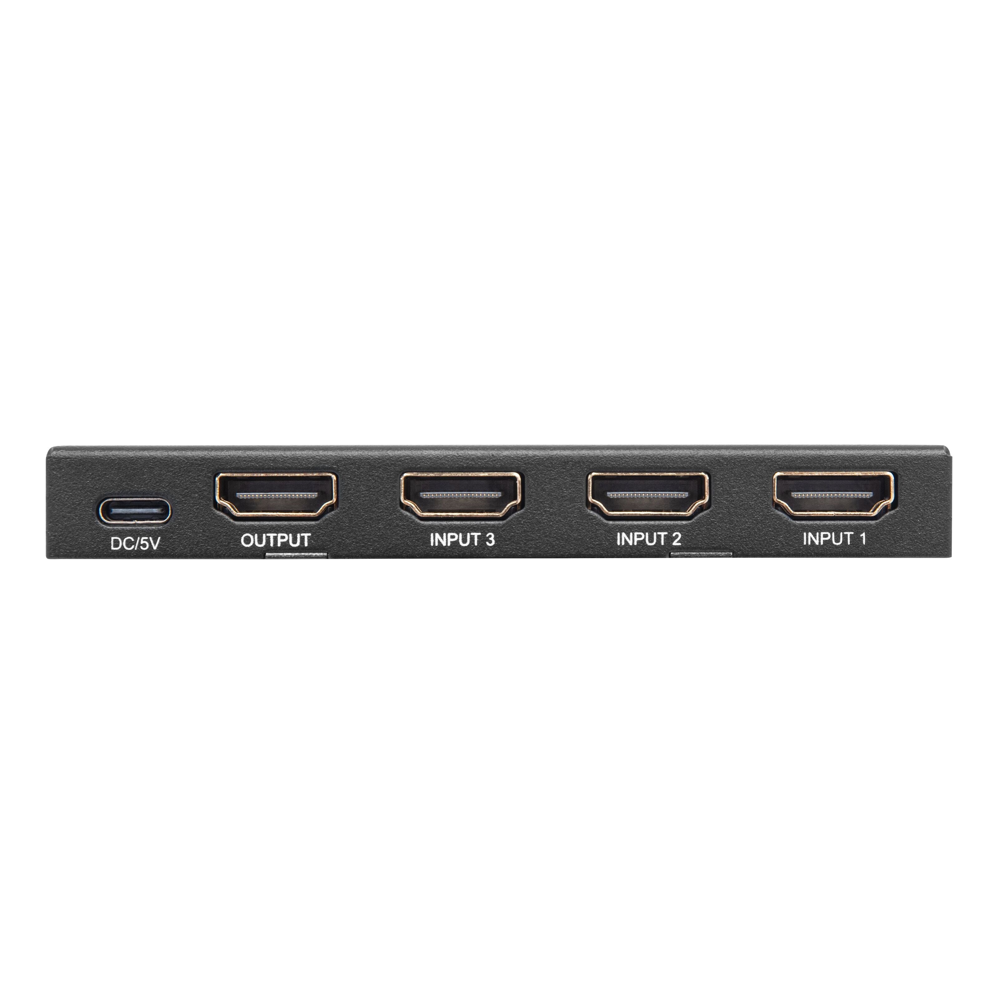 Luxorparts 4K HDMI-switch med fjernkontroll 3-veis