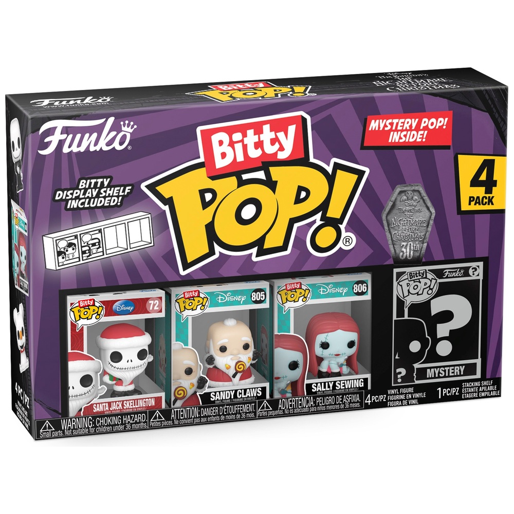 POP! Vinyl: Bitty POP The Nightmare Before Christmas Santa Jack 4er-Pack Sortiment