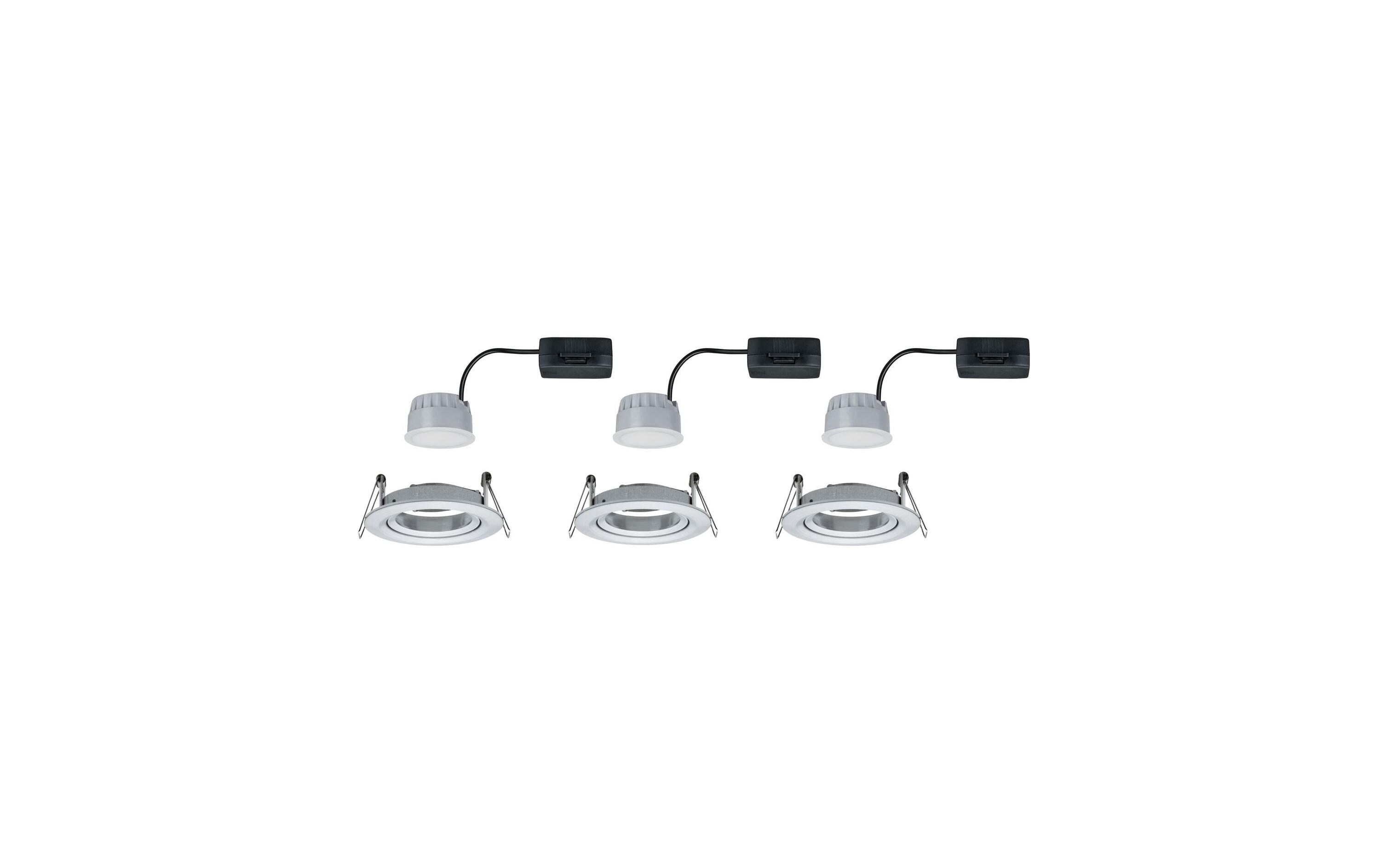 Einbauspot Nova Coin 3-Stepdim Set, 3 x 6 W, 2700 K, SilberLED Einbauspot Basisset