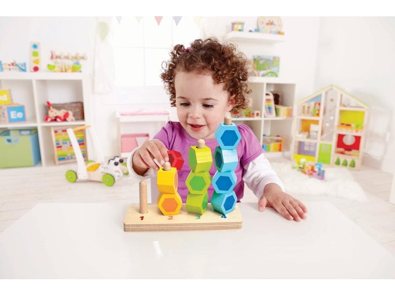 Hape Zähl- und Steckspiel Lernspielzeug aus Holz