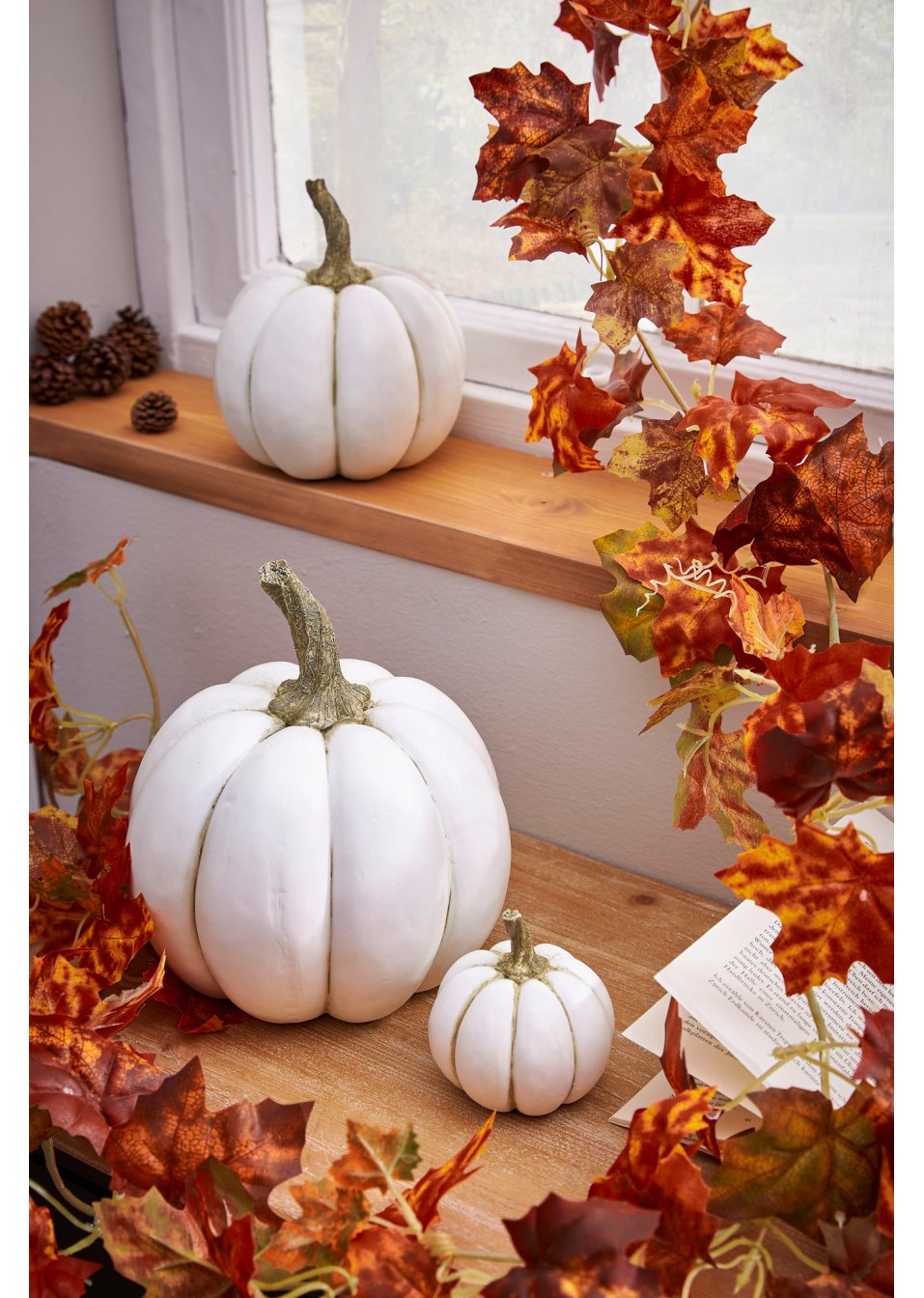 Guirlande artificielle avec feuilles d'automne