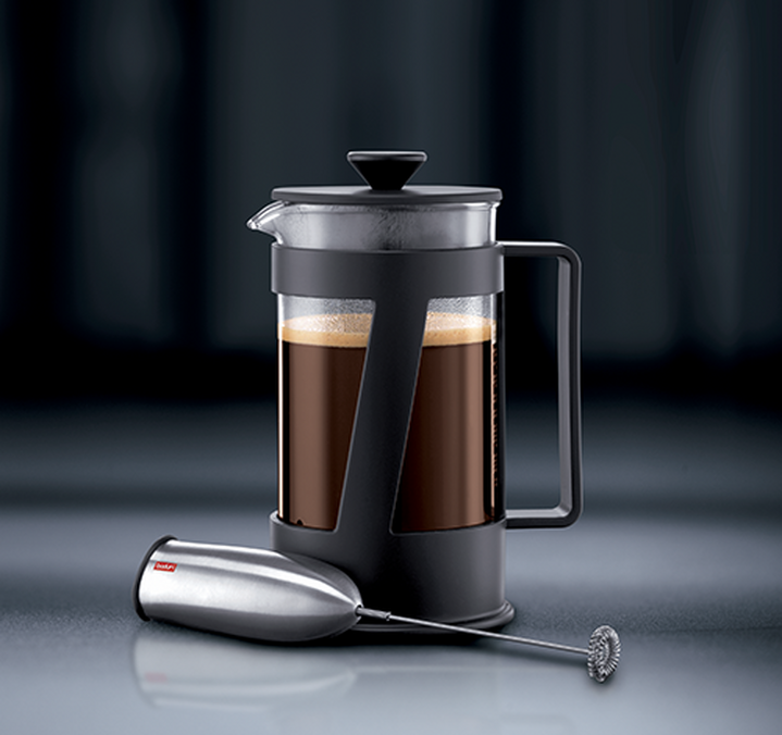 Cafetière à Piston Crema noire - 8 tasses / 1 L - BODUM