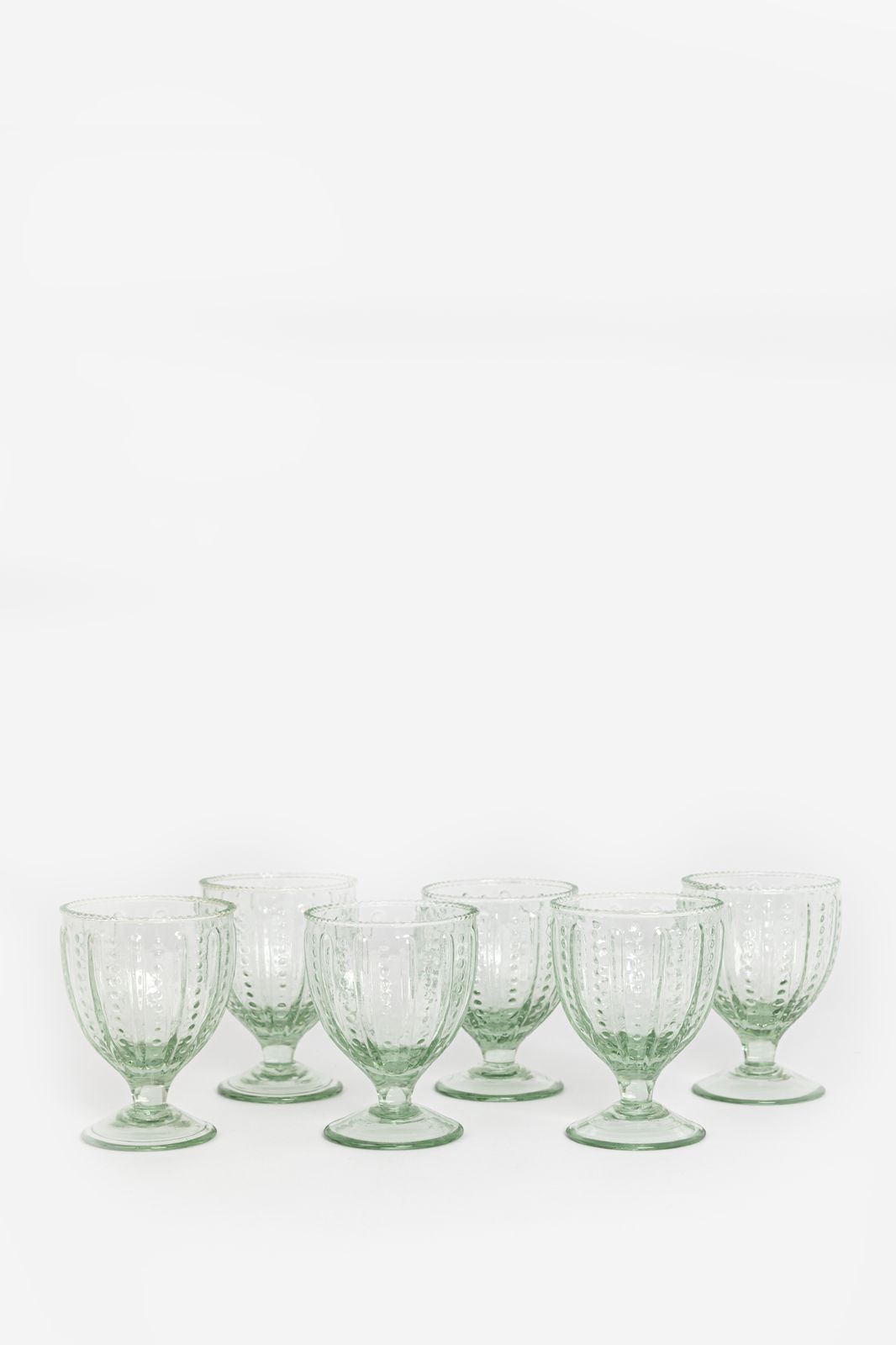 Lichtgroene pearl wijnglazen