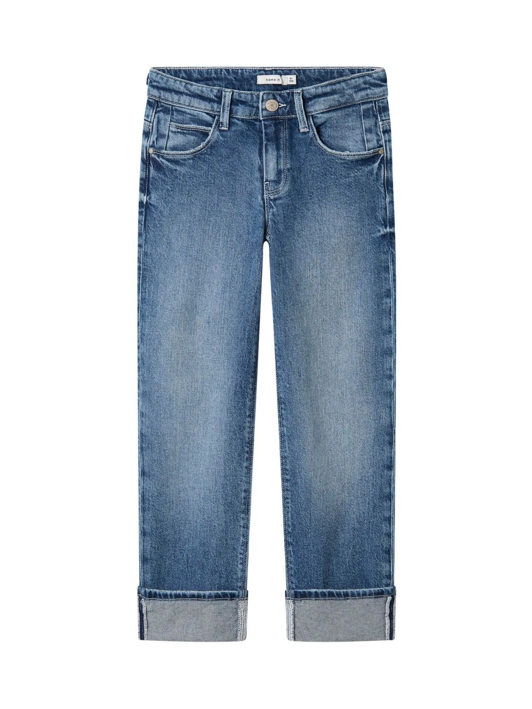 Name It Straight Leg Fold Up Jeans