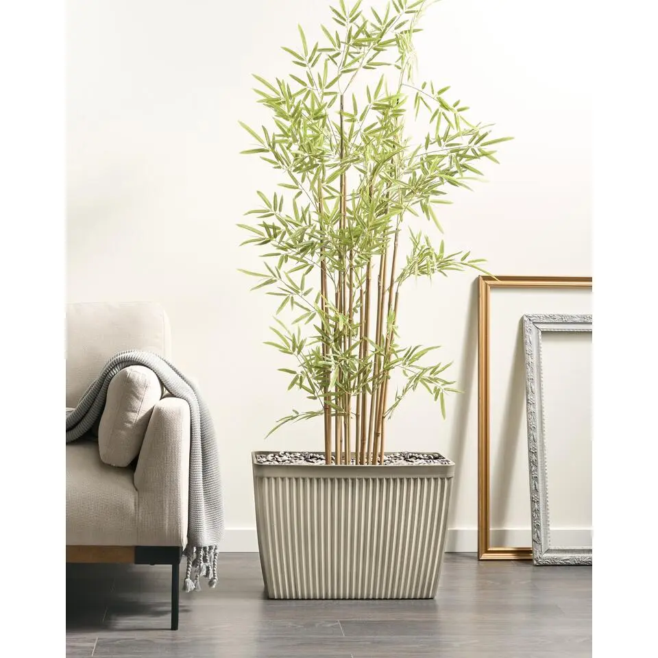 SISAL - Bloempot - Beige - 58 x 28 cm - Steenmengsel