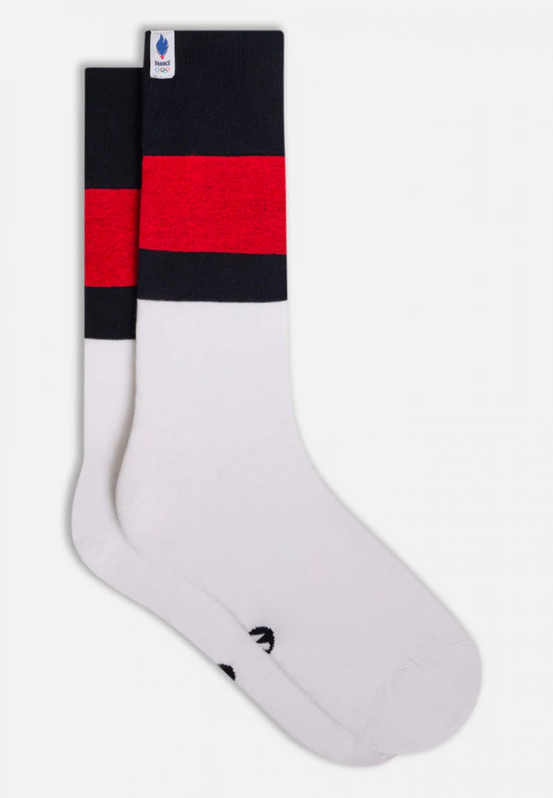 Chaussettes mi-hautes mixtes en coton-Lucas Blanc Equipe de France