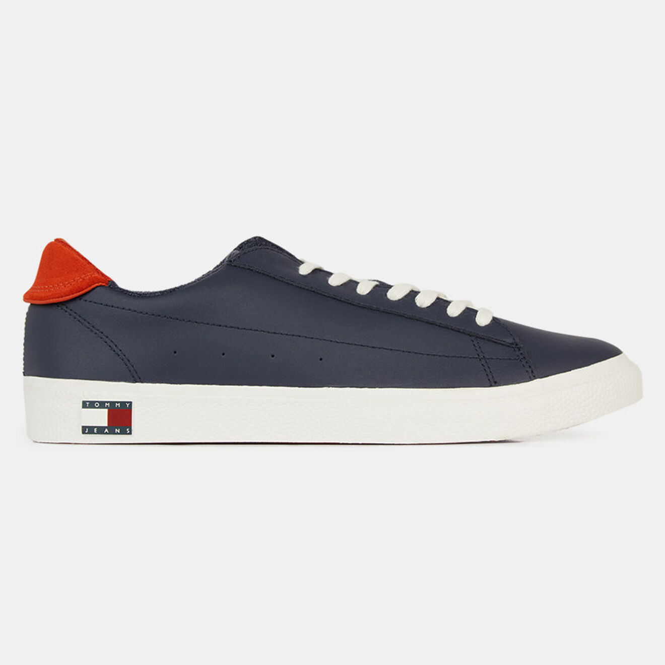 Tommy Jeans Baskets en Cuir Low Cut bleu marine