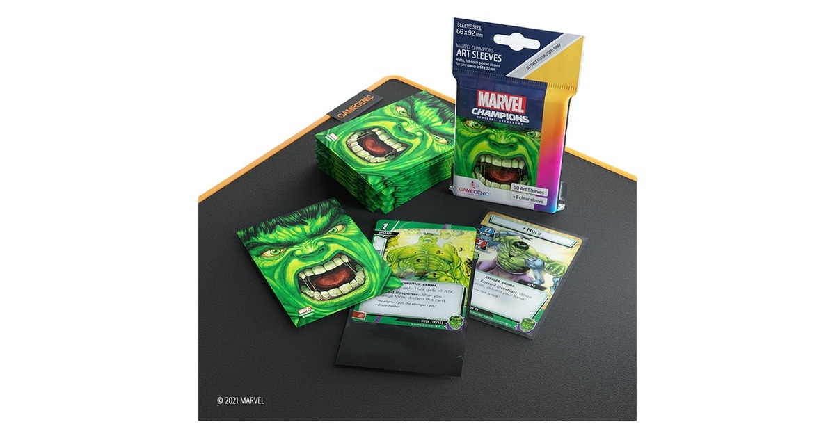 AsmodeeMarvel Champions Art Sleeves - Hulk  (50 stuks)