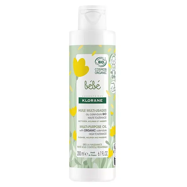Óleo de Massagem Orgânico Multiuso para Bebê Klorane 200ml