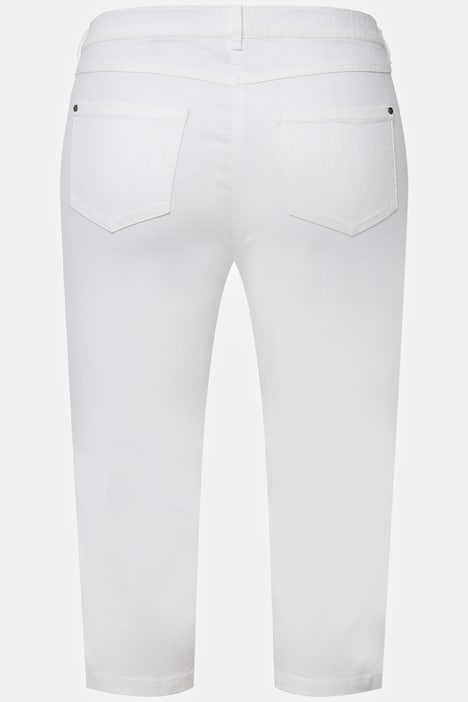 Capri Jeans Sarah, schmale 5-Pocket-Form, Saumschlitz