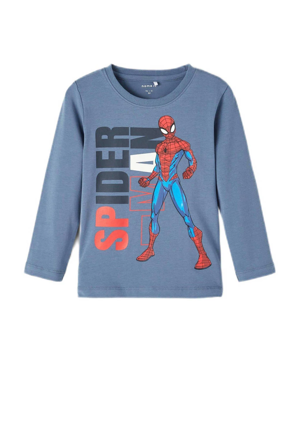 NAME IT Spider-Man longsleeve NMMJANY met printopdruk blauw