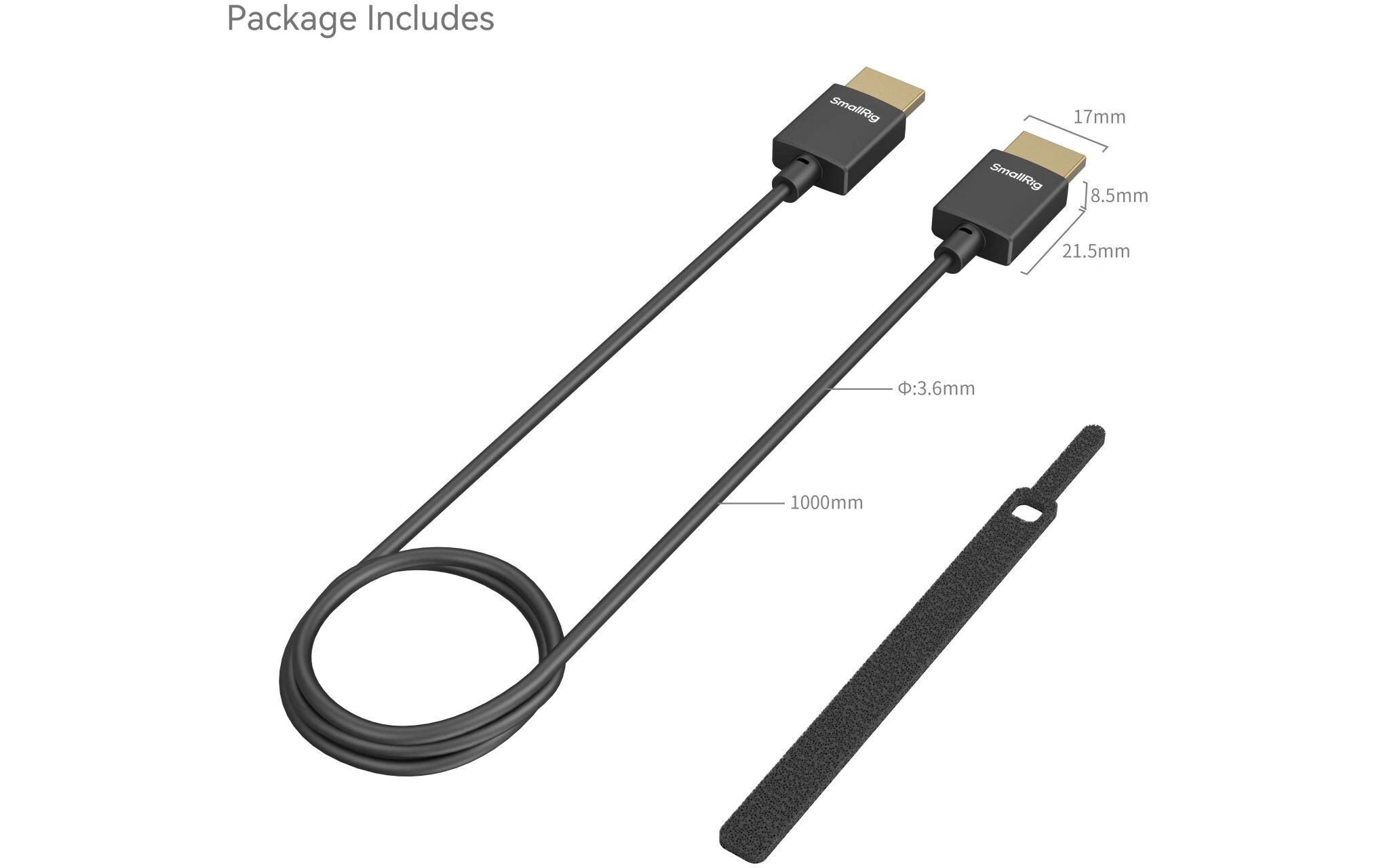 Ultradünnes 4K-HDMI-Datenkabel (A auf A) (100 cm)Hochwertiges HDMI-Kabel