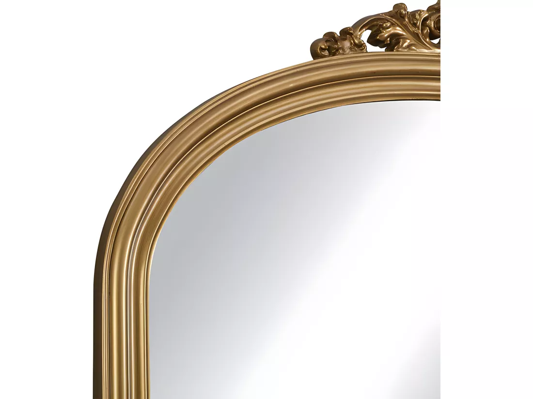 Miroir en bois de paulownia - L. 107 x H. 90 cm - Doré - EYOB
