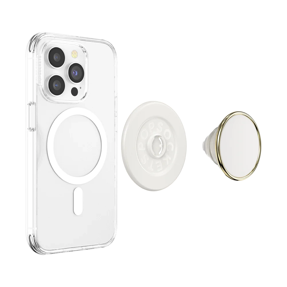 PopGrip MagSafe Round Finger Griff Halterung (Austauschbarer Top) für Apple iPhone (808938) - Coconut Creme