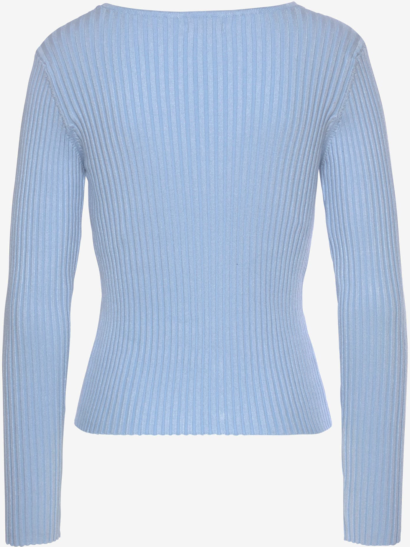 Pull à encolure en v pull affinant avec patte de boutonnage