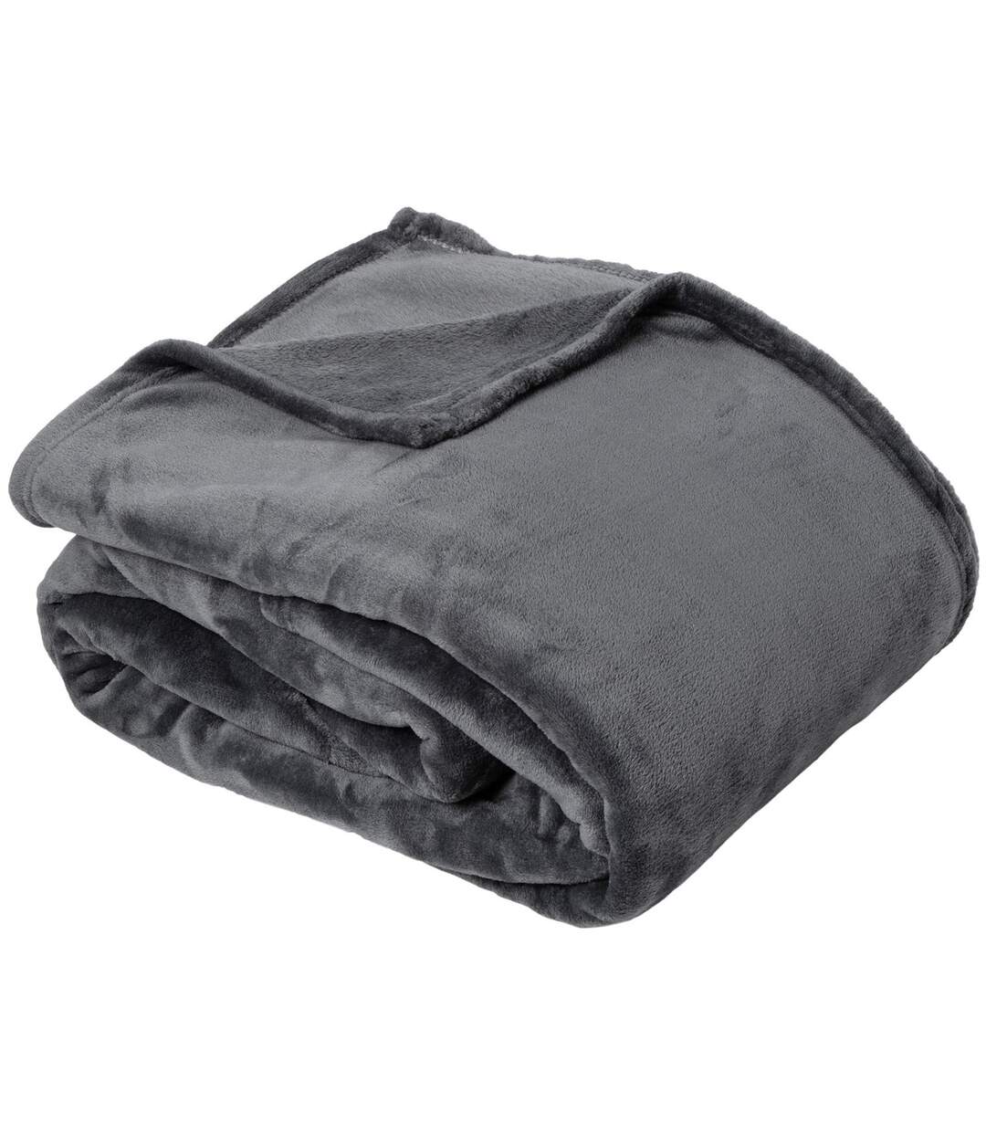 Plaid polaire 150x200 cm microvelours 100% Polyester 280g/m2 VELVET Gris Acier