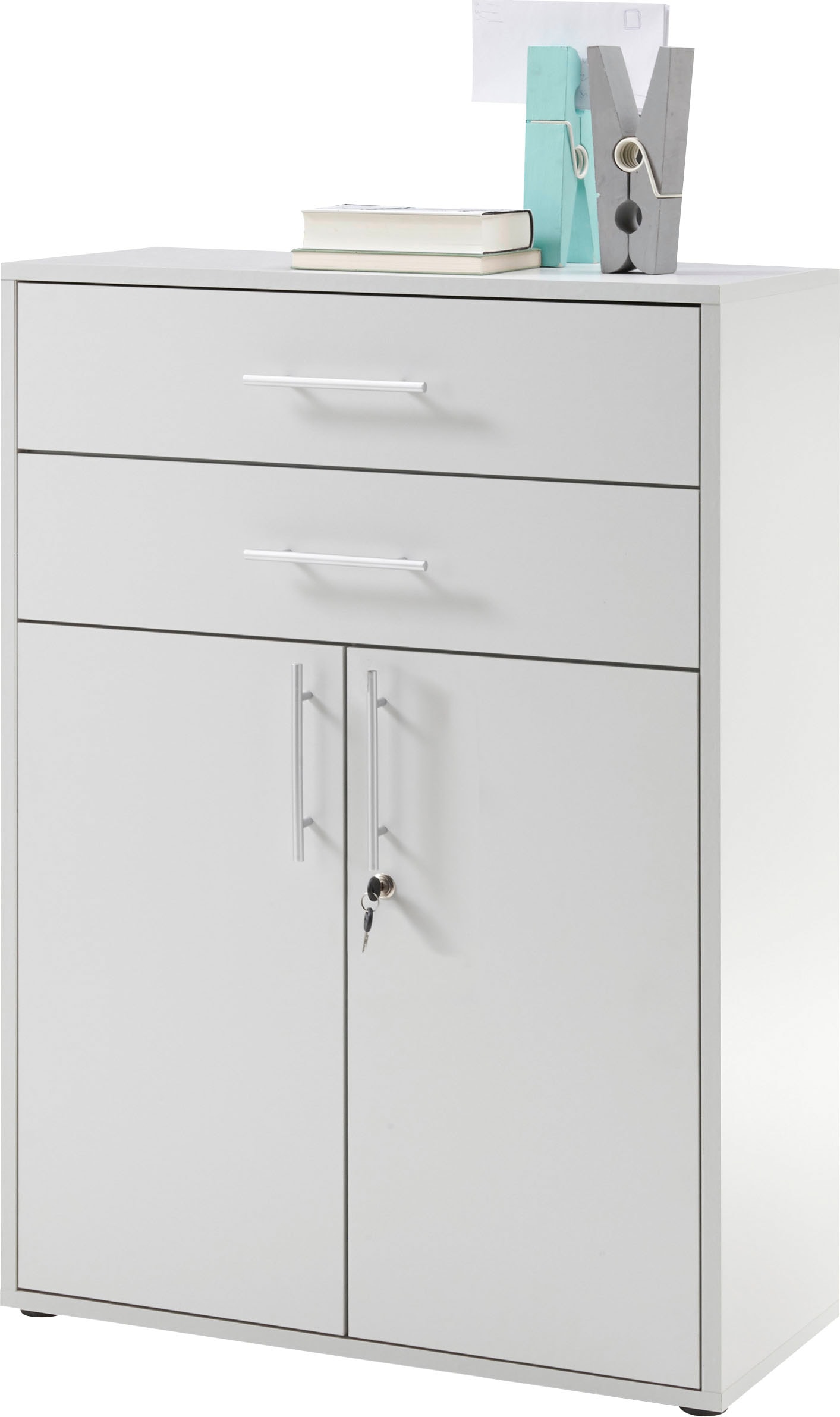 BEGA OFFICE Aktenschrank »Pronto« Büroschrank Grau abschliessbar, Mehrzweckschrank