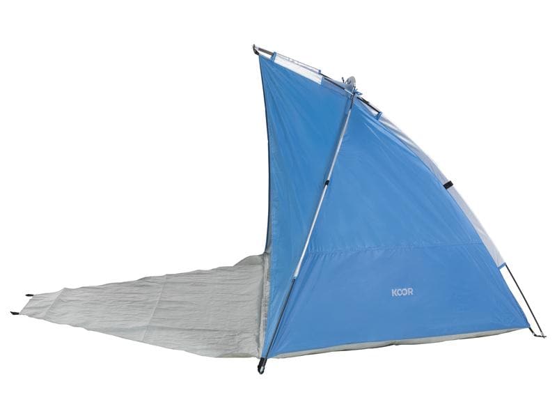 KOOR Strandzelt Muschel, Blau Strandmuschel schützt vor Sonne, Wind und leichtem Regen