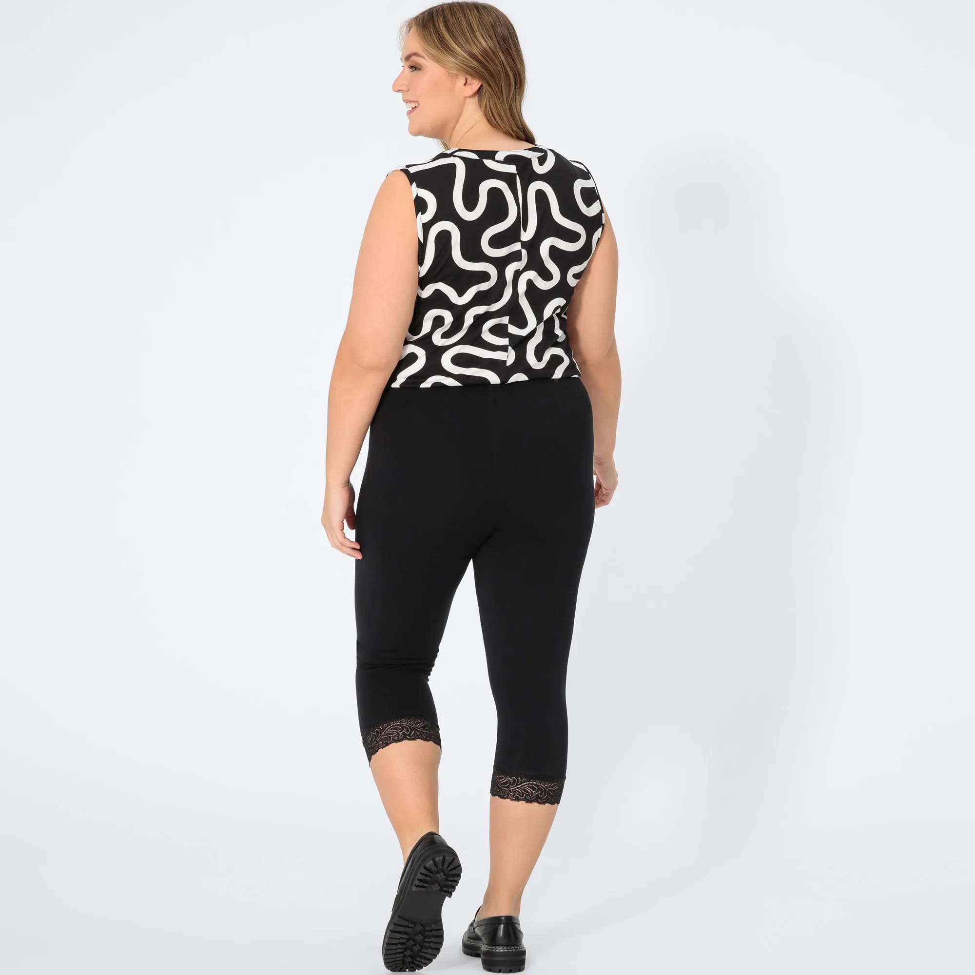 Damen-Leggings mit Spitze, große Größen