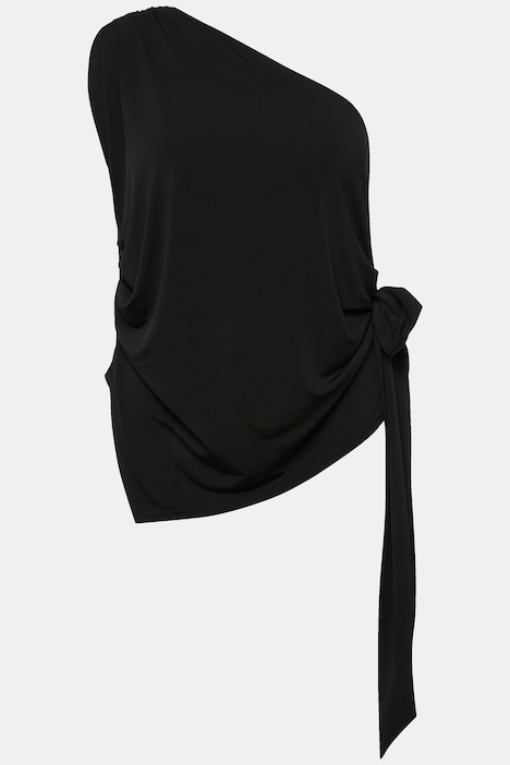Top, One Shoulder, Slim, Bindeband, ärmellos