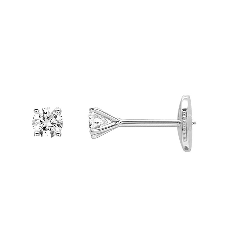 Boucles d'oreilles Femme - Or 18 Carats - Diamant 0,2 Carats