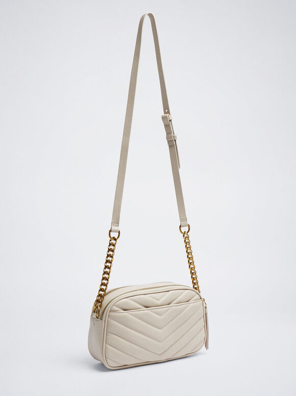 Bolsa de ombro acolchoada - Off-White