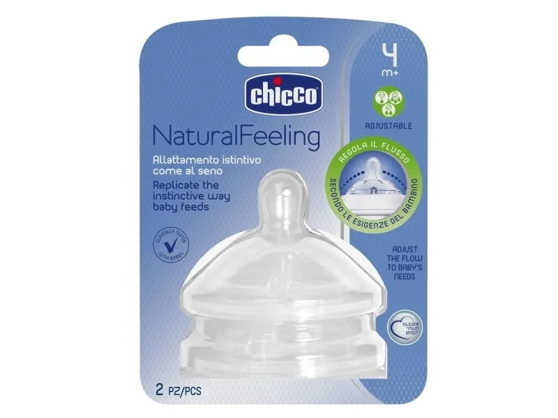 Chicco Natural Feeling, Anti-kolik ventil, Transparent, Silikone, 4 måned(er), 2 stk
