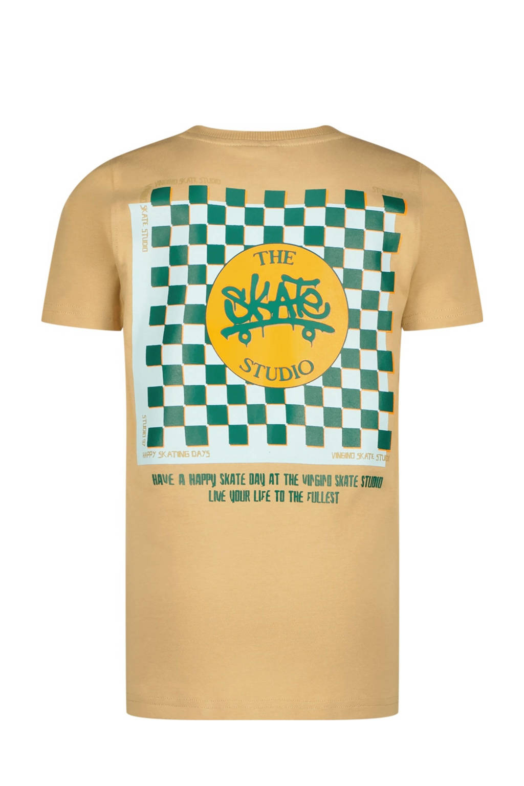 Vingino T-shirt Hanyi met backprint zandsteen