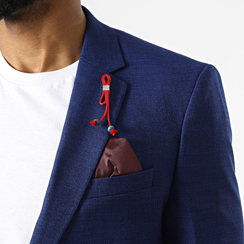 Veste Blazer Décor Bleu Roi