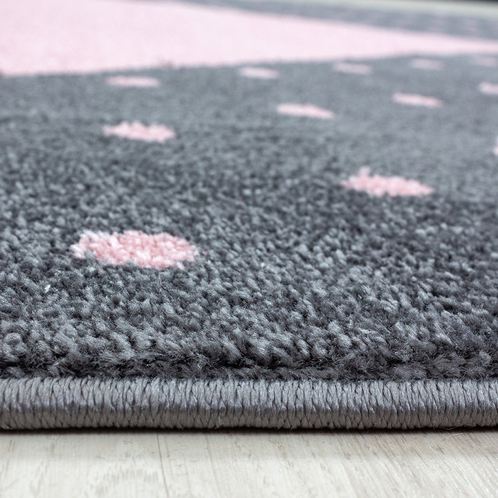 Kindervloerkleed - Bambi Hart Roze | Speels design