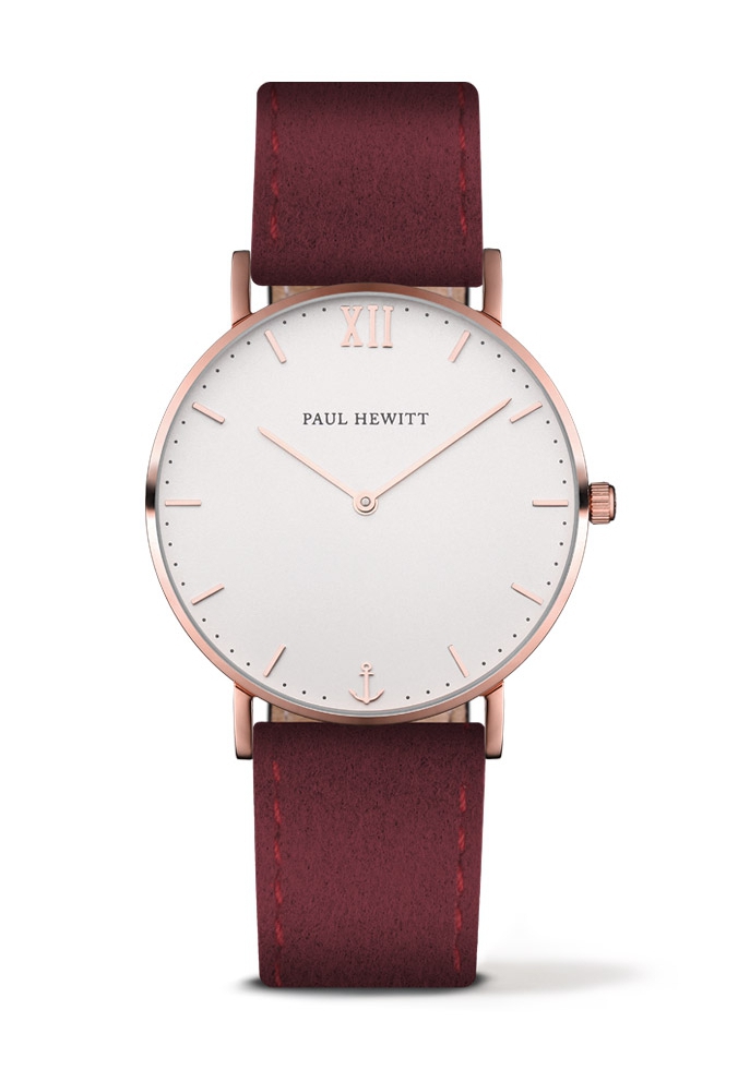 Paul Hewitt The Sailor Line White Sand Dark Berry 39mm