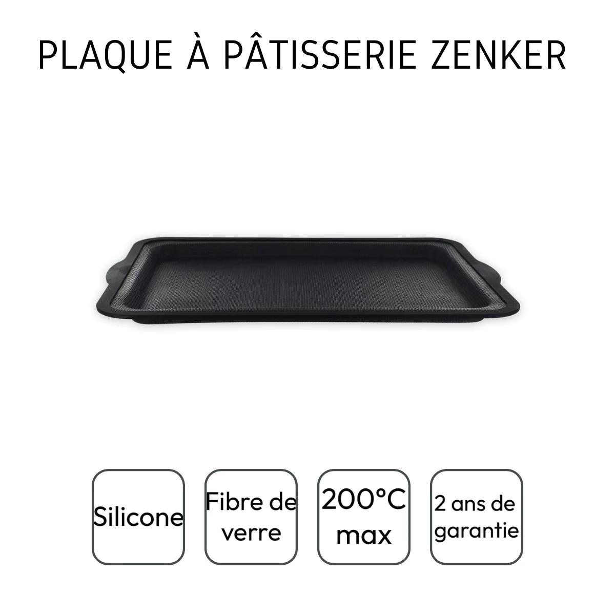 Plaque à pâtisserie rectangle Silicone fibre de verre Zenker