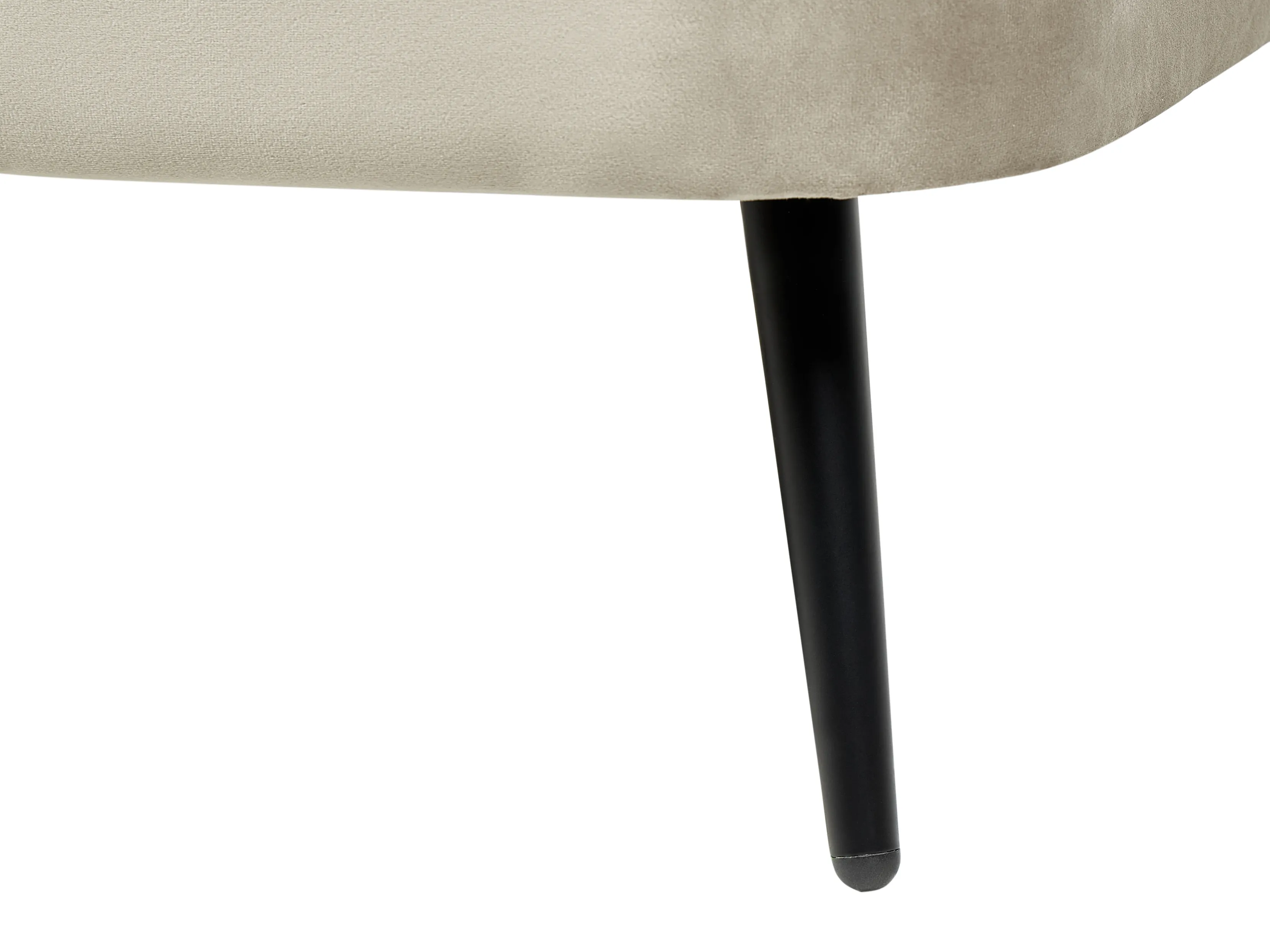 Rechtszijdige chaise longue ALLIER Fluweel Beige
