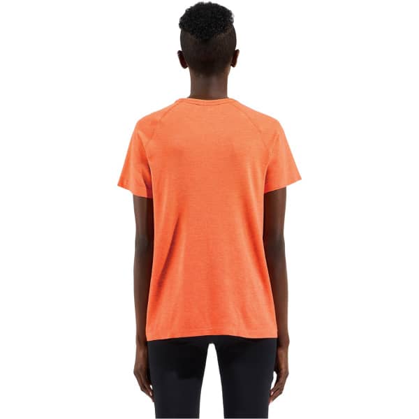 T-shirt running ODLO TS CREW NECK S/S ESSENTIAL SEAMLESS W LIVING CORAL MELANGE
