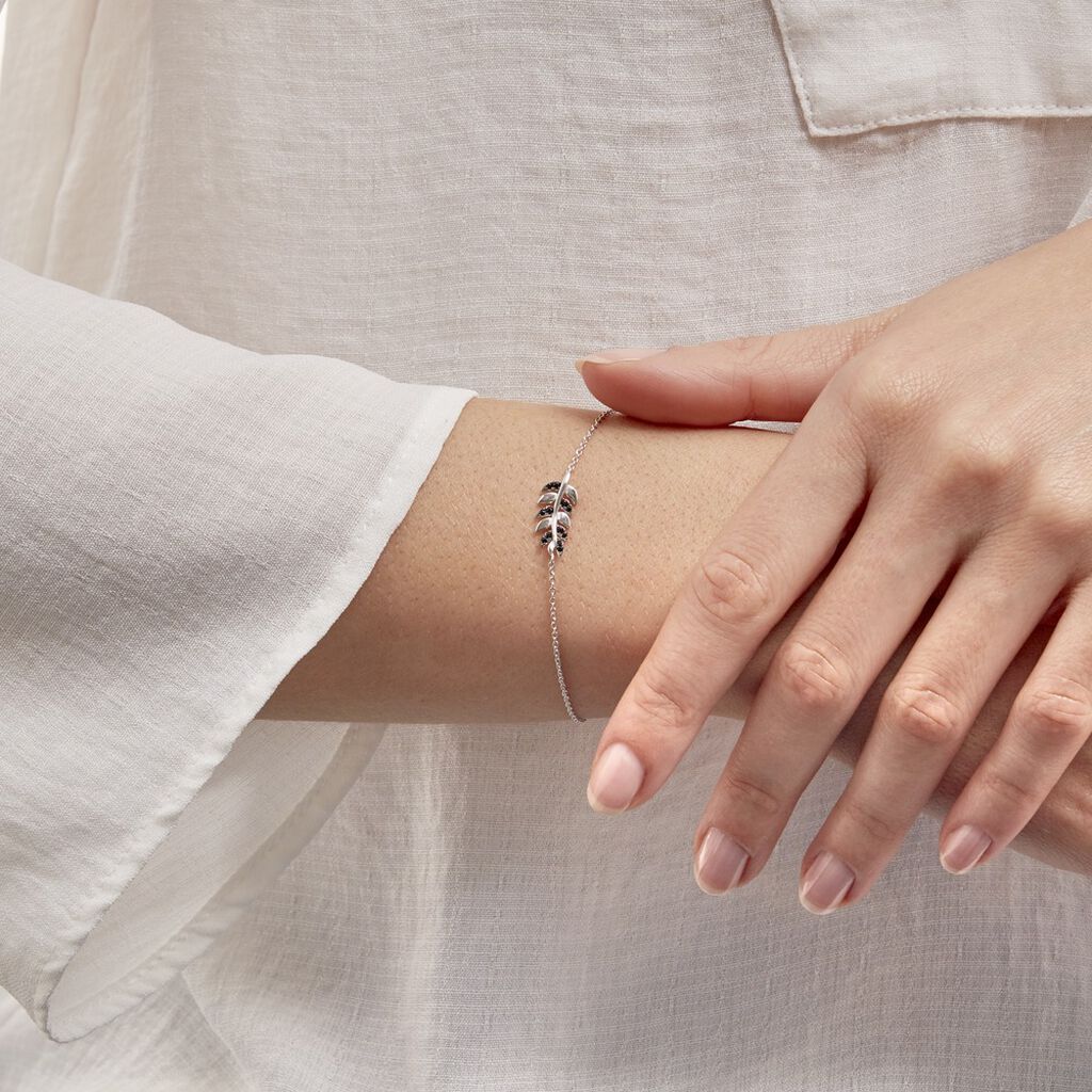 Bracelet Jade Argent Blanc Oxyde De Zirconium