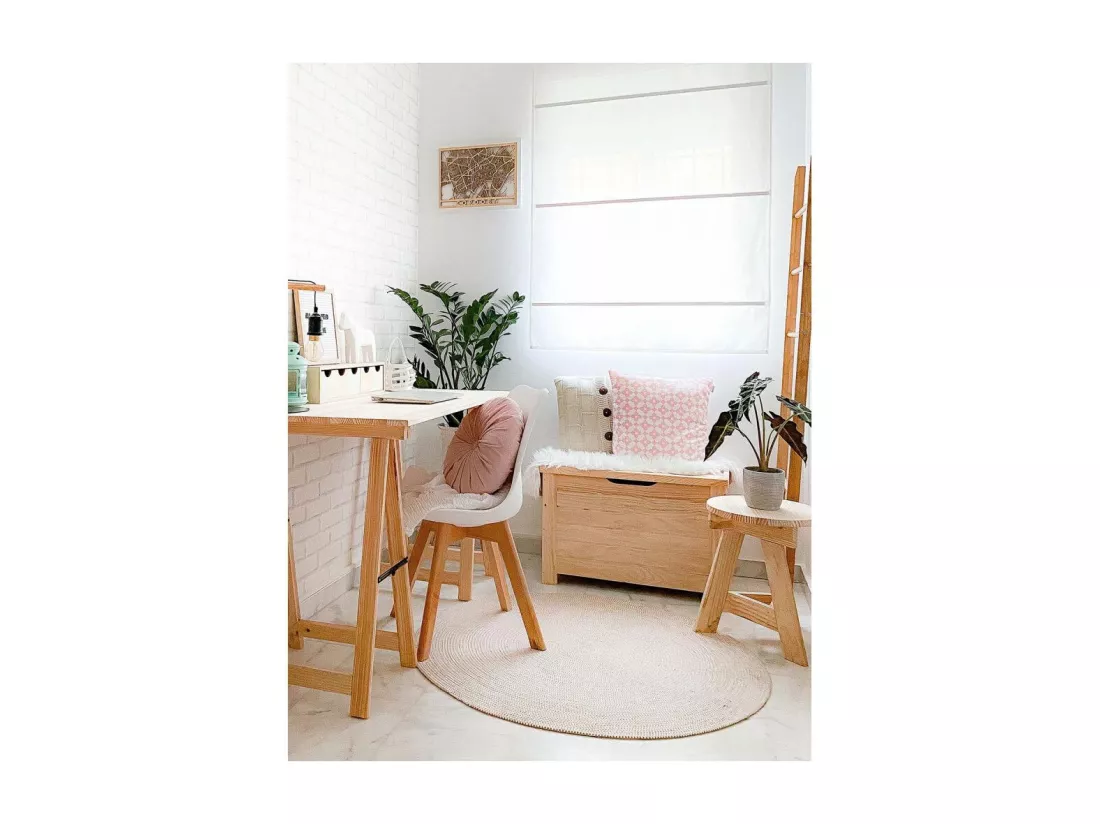 Coffre de rangement en pin 85L