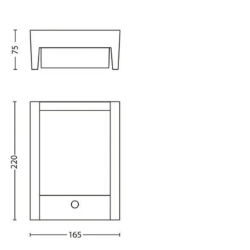 Philips buitenlamp Arbour met bewegingsensor antraciet 3,8W 800 lm